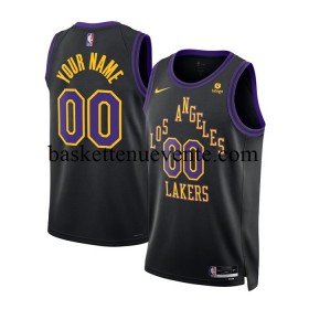 Maillot Basket Los Angeles Lakers Personnalisé Nike 2023-2024 City Edition Noir Swingman - Homme